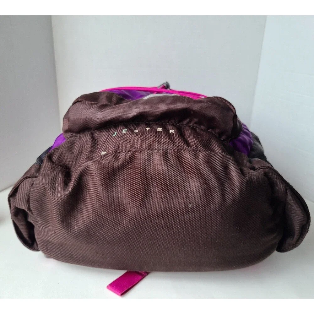The North Face Jester Backpack Purple Brown Pink School Hiking Book Bag Pack